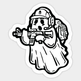 Ghost Recon black and white parody cartoon illustration Sticker